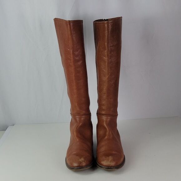 Madewell Sidney Tall Brown Leather Women's Riding Boots - Picture 8 of 15